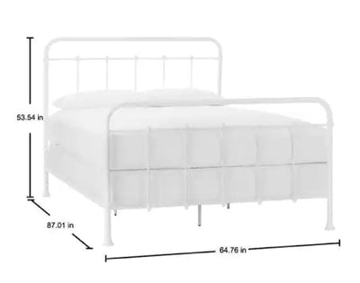 StyleWell Dorley Farmhouse White Metal Queen Bed!! NEW IN BOX, MINOR SCRATCHES FROM SHIPPING!!