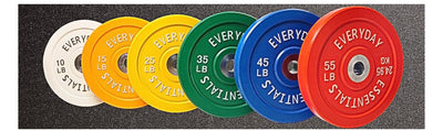 BalanceFrom Olympic Bumper Plate Weight Plate with Steel Hub, Color Coded, 370 lbs Set**New in boxes**