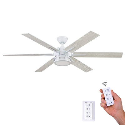 Honeywell Ceiling Fans 51477-01 Kaliza Ceiling Fan, 56, Bright White**New in box**