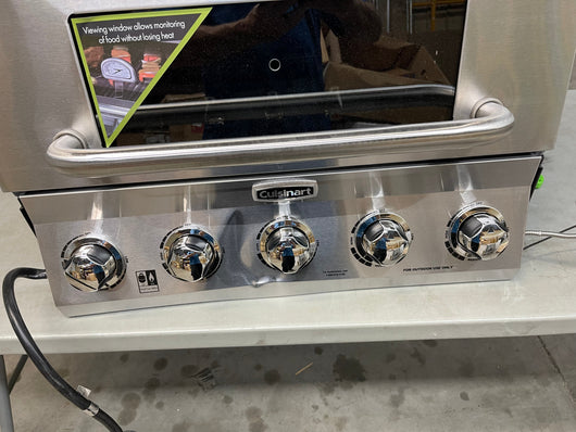 So……  Here’s a sad story-  We opened up this $500 grill only to find that the previous department store customer kept specific parts and shipped back the grill body.  It’s a Cuisinart A10 grill - new - but what you see in the pics is what you get.