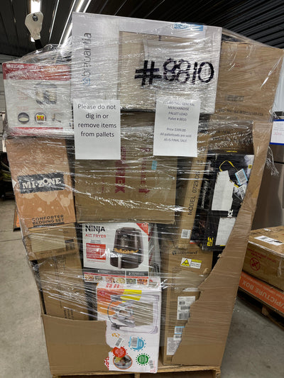 Jumbo huge liquidation pallet- over 7 ft tall ! Pallet number 8810