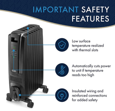 De'Longhi Oil-Filled Radiator Space Heater- NEW IN BOX!!!