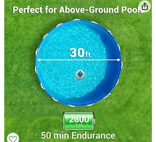 RENEWED AIPER Cordless Robotic Pool Cleaner, Pool Vacuum with Dual-Drive Motors, Self-Parking, Lightweight, Perfect for Above/In-Ground Flat Pools up to 35 Feet (Lasts 50 Mins)