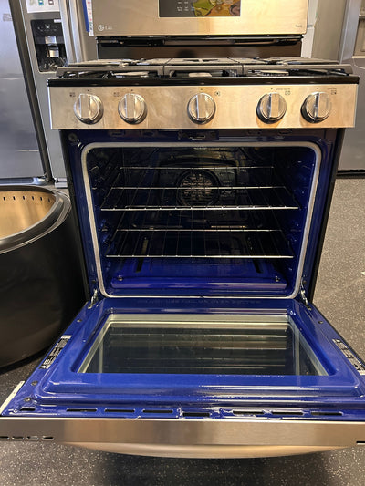 LG Airfry Smart Wi-Fi enabled 30-in 5 Burners 5.8-cu ft Self-cleaning Air Fry Convection Oven Freestanding Gas Range (Stainless Steel)!  -Brand new out of the box (Is missing original booklet)