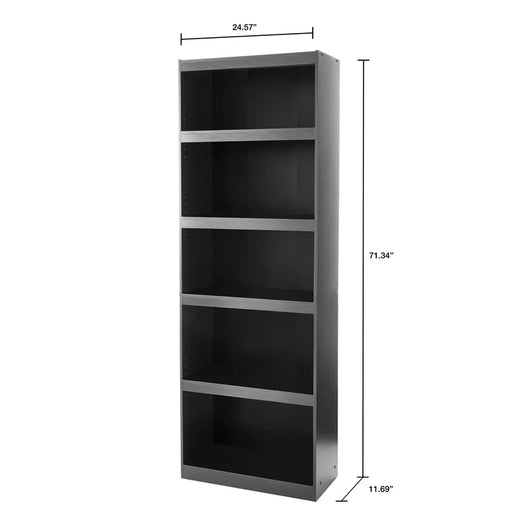 Mainstays Framed 5-Shelf Bookcase, True Black Oak**New in box**