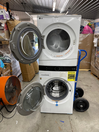 Front Load Washer and 7.4 cu. ft. Dryer!  WHITE FINISH  -Brand new never used, scratch and dent unit - , photos shown - GAS DRYER!