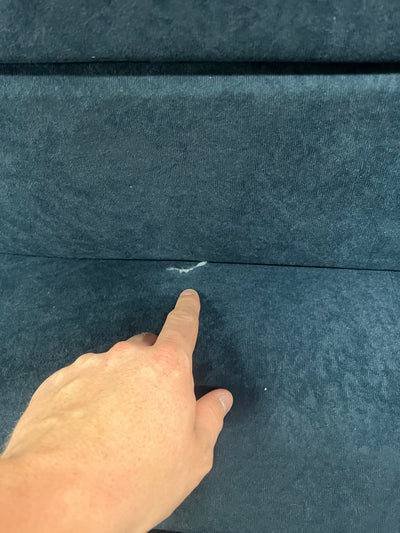 DHP Kebo Futon with Microfiber Cover, Blue- NEW AND ASSEMBLED, SMALL TEAR FROM SHIPPING!!!