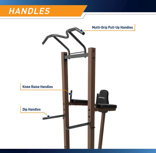 Steelbody Strength Training Power Tower Pull Up & Dip Station VKR Home Gym STB-98501- NEW IN BOX!!! (Dip handle bar has minor tear from shipping but otherwise perfect)