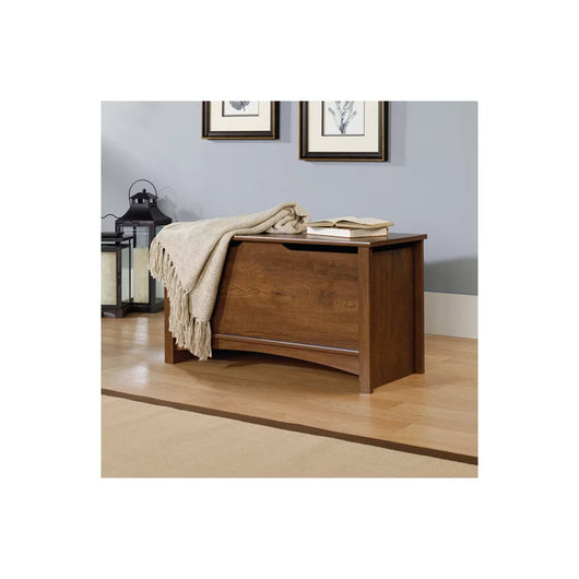 Sauder Shoal Creek Wood Storage Chest, Oiled Oak Finish**New in box**