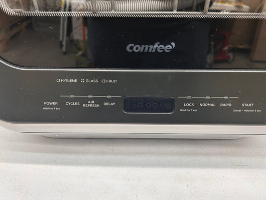 COMFEE' Portable Dishwasher Countertop, Mini Dishwasher with 5L Built-in Water Tank, No Hookup Needed, 6 Programs, 360° Dual Spray, 192℉ High-Temp& Air-Dry Function, Dishwasher for Apartments& RVs! (USED ONCE - VERY CLEAN)