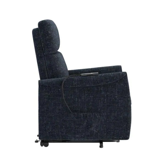 ProLounger (Brand Rating: 4.0/5) Petite Denim Blue Chenille Fabric Power Lift Recliner**New**