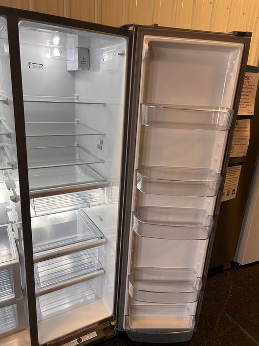 Whirlpool 28.4-cu ft Side-by-Side Refrigerator with Ice Maker (Fingerprint Resistant Stainless Steel)!  -Brand new, does have a minor scratch & dent from shipping, photos shown