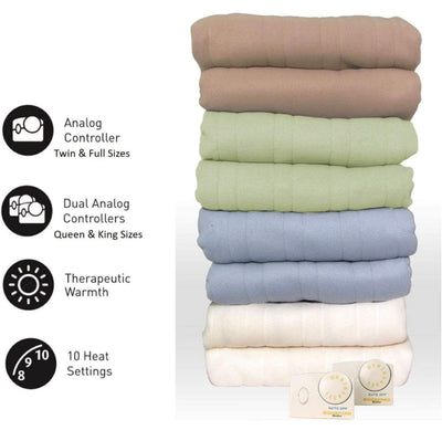 Biddeford Blankets - 1000-903292-535 Comfort Knit Heated Blanket, Twin, Cloud Blue- NEW IN BOX!!!!