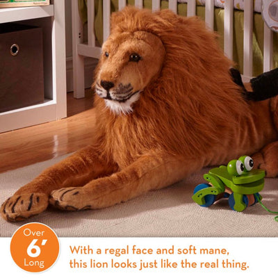 Melissa & Doug Giant Lion - Lifelike Stuffed Animal (over 6 feet long)- NEW IN PLASTIC!!!!