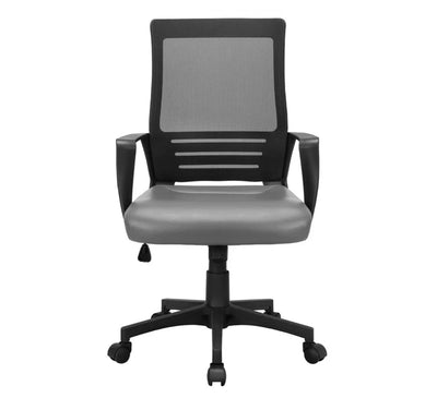 Smilemart Adjustable Midback Ergonomic Mesh Swivel Office Chair with Lumbar Support, Gray Seat- NEW AND ASSEMBLED!!!