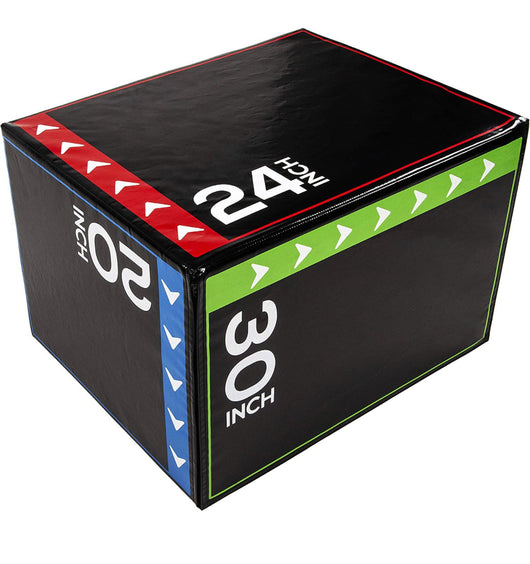 BalanceFrom 3 in 1 20 Inch 24 Inch 30 Inch Foam Plyometric Box Jumping Exercise- NEW OUT OF BOX,Minor tear from shipping