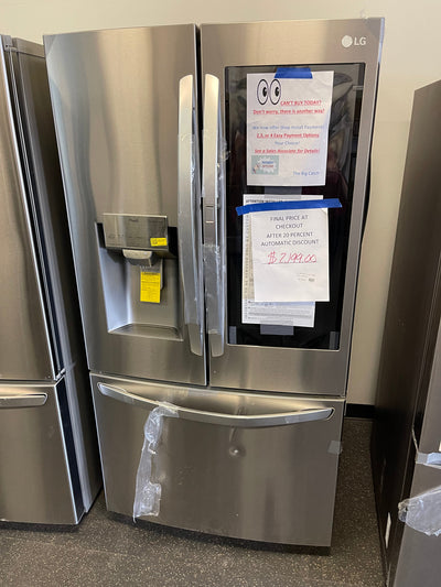 LG 24 cu. ft. Smart wi-fi Enabled InstaView™ Door-in-Door® Counter-Depth Refrigerator with Craft Ice™ Maker LRFVC2406S- new / scratch and dent unit