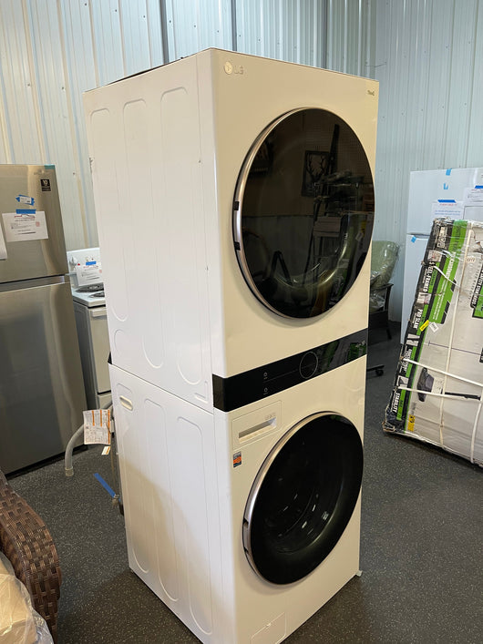 LG WashTower Electric Stacked Laundry Center with 4.5-cu ft Washer and 7.4-cu ft Dryer ENERGY STAR- HANDYMAN’S SPECIAL! BRAND NEW-     WASHER WORKS GREAT - BUT DRYER DIGITAL PANEL WILL NOT COME ON OR WORK - NEEDS REPAIR -