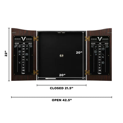 Viper Vault Sisal/Bristle Steel Tip Dartboard & Cabinet Bundle: Deluxe Set**New in box**