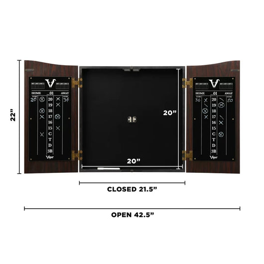 Viper Vault Sisal/Bristle Steel Tip Dartboard & Cabinet Bundle: Deluxe Set**New in box**