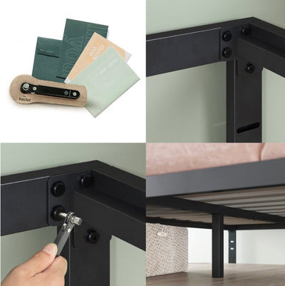 Zinus Mia 14” Black Metal Platform Bed Frame, Full- NEW IN BOX!!!