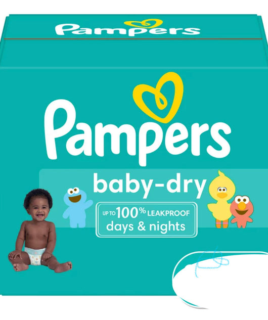 Pampers Baby Dry Extra Protection Diapers, Size 4, 144 Count- NEW IN BOX!!!
