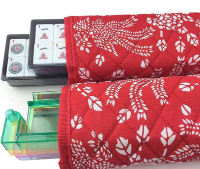 166 Tiles American Mahjong Set Red Phoenix Soft Bag 4 Color Pushers / Racks Easy Carry Western Mahjongg Travel Game Set- NEW IN BAG!!!