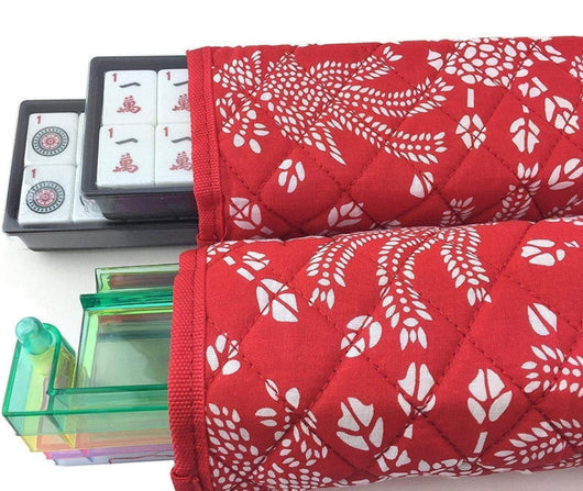 166 Tiles American Mahjong Set Red Phoenix Soft Bag 4 Color Pushers / Racks Easy Carry Western Mahjongg Travel Game Set- NEW IN BAG!!!