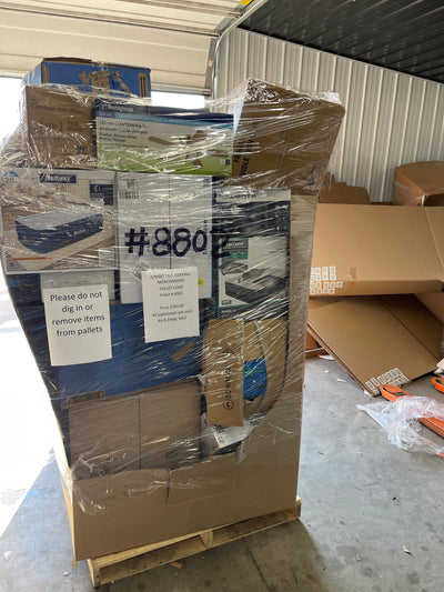 Jumbo huge liquidation pallet- over 7 ft tall ! Pallet number 8802