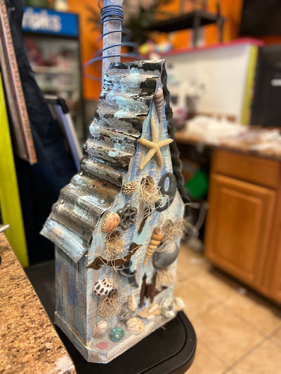 Handcrafted Seaside Retreat Birdhouse