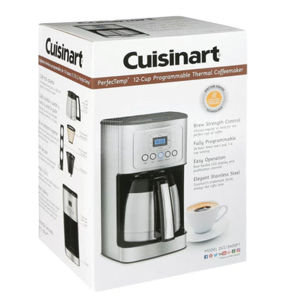 Cuisinart 12 Cup Programmable Thermal Coffeemaker, Silver- NEW, TESTED AND WORKS GREAT!!!