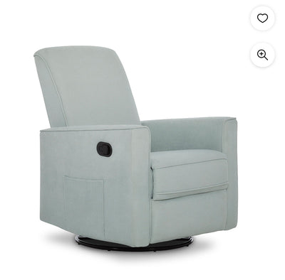 Evolur Raleigh Upholstered Plush Seating Glider Swivel, Rocker, Recliner, Glider for Nursery- brand new / assembled