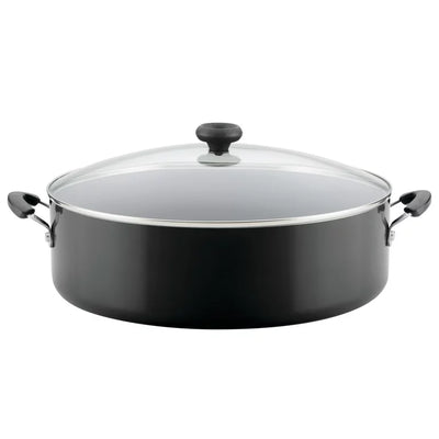 Farberware Easy Clean Aluminum Nonstick Covered Family Pan, 14-inch, Black **New**