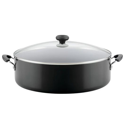 Farberware Easy Clean Aluminum Nonstick Covered Family Pan, 14-inch, Black **New**