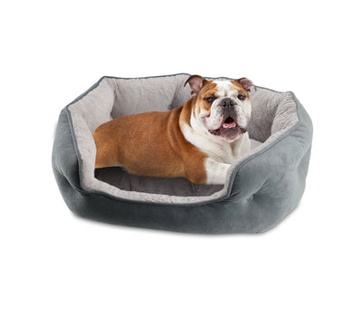 Canine Creations Arlee Cozy Oval Round Cuddler Pet Dog Bed - Memory Foam - Chew Resistant - Medium/Large- NEVER USED (Back zipper is missing- does not affect functionality)