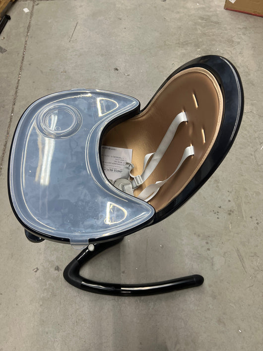 Hot Mom Baby High Chair with 360°Rotate Function,Adjustable Seat Height/Angle Eating Chair,Black- NEW AND ASSEMBLED! (Foot rest is cracked from shipping but otherwise item is perfect)