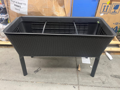 Keter 19.4" x 44.9" x 29.8" Black Resin Raised Garden Kit!! BRAND NEW, MINOR CRACK FROM SHIPPING!!