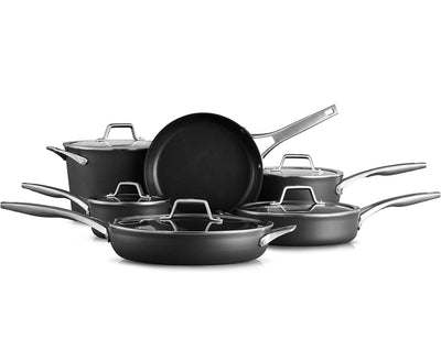 Calphalon 11-Piece Pots and Pans Set, Nonstick Kitchen Cookware with Stay-Cool Handles, Dishwasher and Metal Utensil Safe, Black- NEW IN BOX!!!