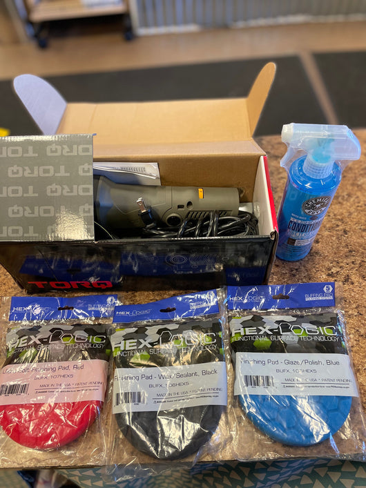 Chemical Guys TORQX Random Orbital Polisher set (new in the box)