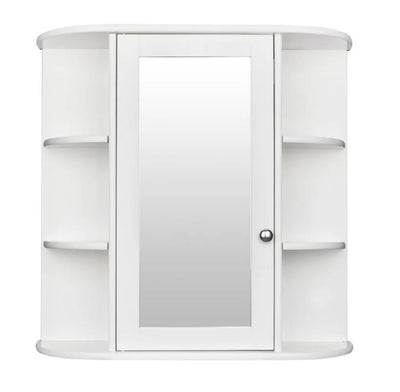 Ktaxon Wooden Bathroom Storage Cabinet with Mirror Door & 8 Shelves- NEW IN BOX!!!