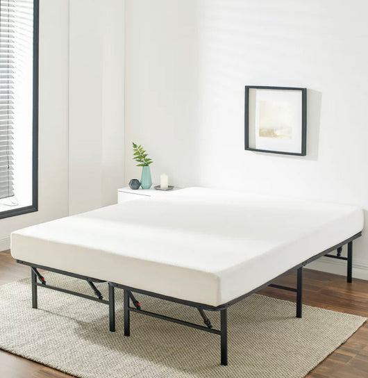 Mainstays 14" High Profile Foldable Steel Queen Platform Bed Frame, Black- NEW IN BOX!