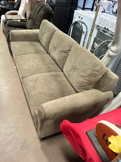 Lifestyle Solutions Harrington Stationary Sofa, Light Brown Microfiber!! NEW AND ASSEMBLED!!