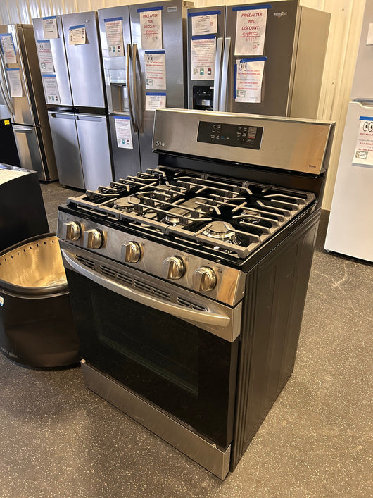 LG Airfry Smart Wi-Fi enabled 30-in 5 Burners 5.8-cu ft Self-cleaning Air Fry Convection Oven Freestanding Gas Range (Stainless Steel)!  -Brand new out of the box (Is missing original booklet)