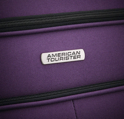 American Tourister Pop Max Softside Luggage with Spinner Wheels, Purple, 3-Piece Set (21/25/29)- NEW OUT OF BOX!!!
