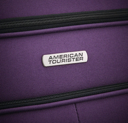 American Tourister Pop Max Softside Luggage with Spinner Wheels, Purple, 3-Piece Set (21/25/29)- NEW OUT OF BOX!!!
