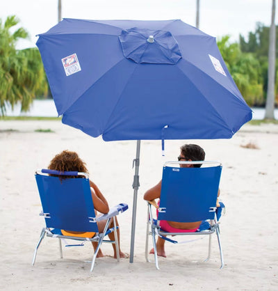 RIO 72" Blue Rectangle Beach Umbrella With Sand Anchor- BRAND NEW!!!!
