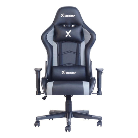 X Rocker Vortex Leather PC Gaming Chair, Black and Gray**New and assembled**