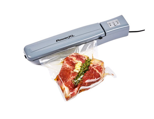 PowerXL Duo NutriSealer Plus 6-in-1 Vacuum Sealer Machine with Vacuum Seal Bags and 2-pc. Roll Set, Food Preservation System, Gray- NEW IN BOX!!!