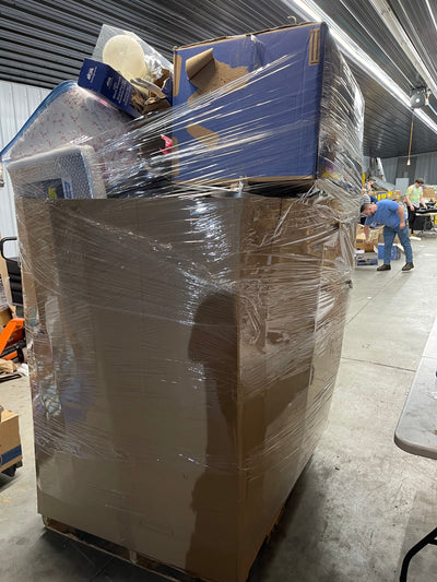 Jumbo huge liquidation pallet- over 7 ft tall ! Pallet number 8752