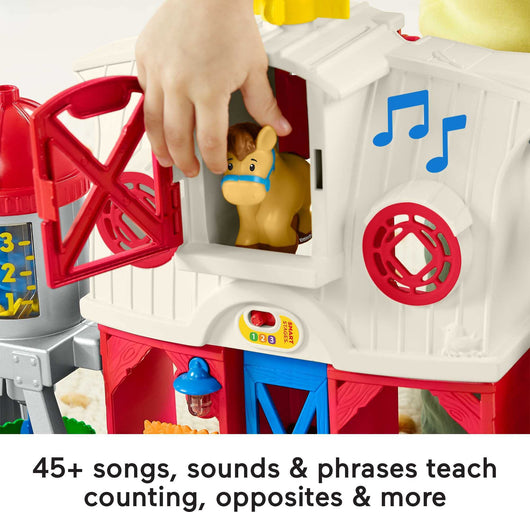Fisher-Price Little People Farm Toy, Toddler Playset with Lights Sounds and Smart Stages Learning Content, Frustration-Free Packaging**New in box**